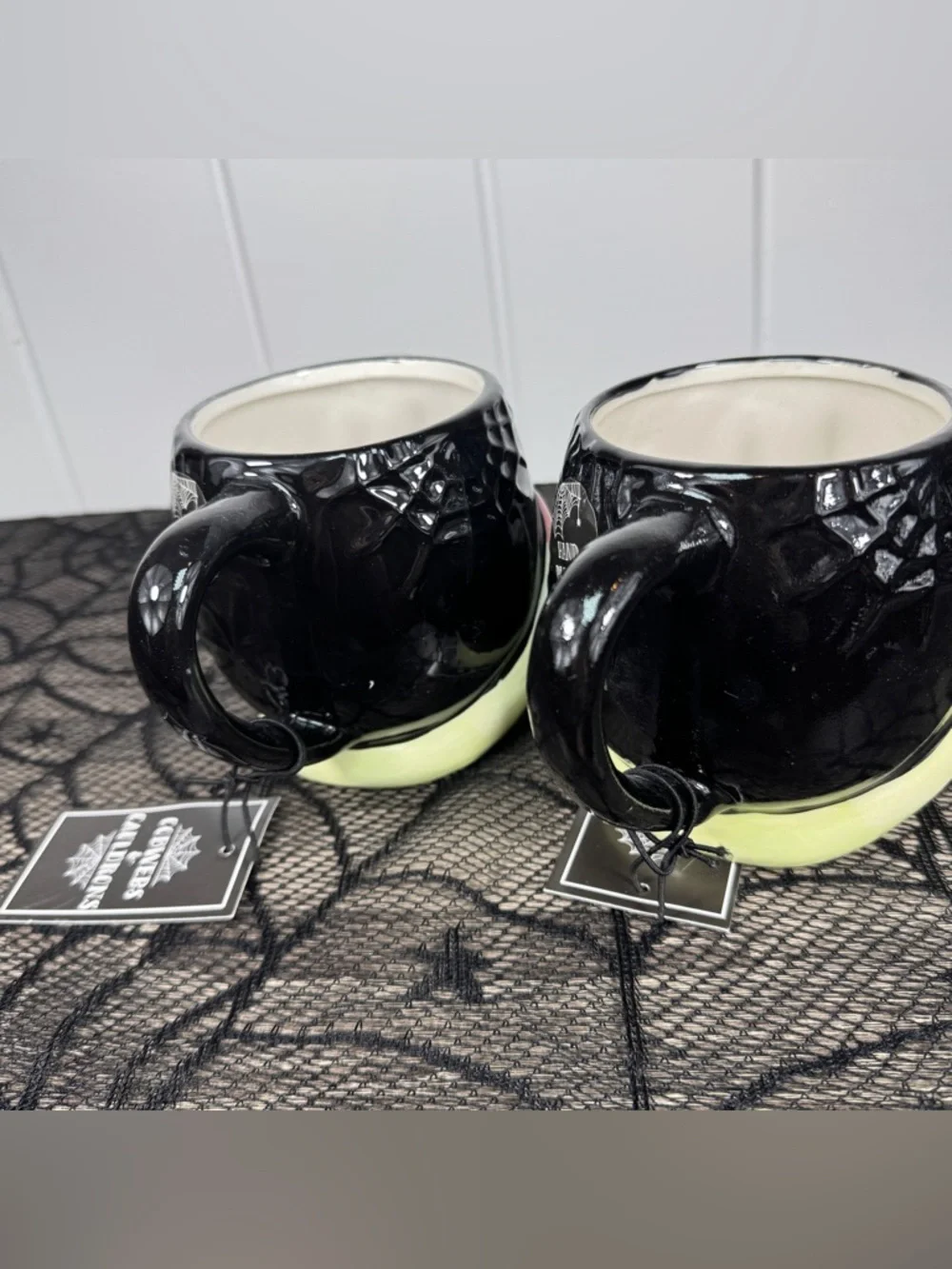 NEW Cobwebs & Cauldrons Witch Hands Spiderwebs Halloween Mugs